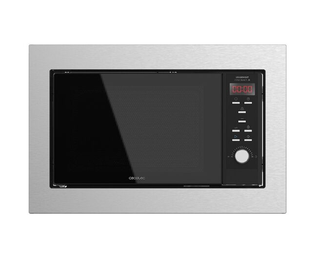 Cecotec microondas encastrable digital grandheat 2350 built-in steelblack. 900w, integrable, 23 litros, grill