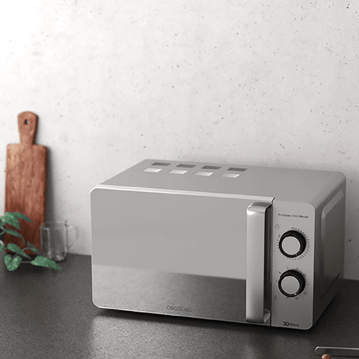 Cecotec Micro-ondas de 20 litros de capacidade com grill, revestimento Ready2Clean e tecnologia 3DWave.