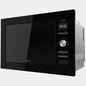 Cecotec Micro-ondas encastre digital de 25 litros de capacidade com grill, 900 W de potência e 8 funções prédefinidas.
