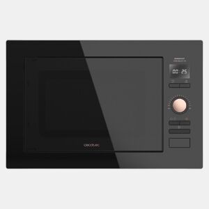 Cecotec Micro-ondas de encastrar digital de 25 litros de capacidade com grill e 900 W de potência.