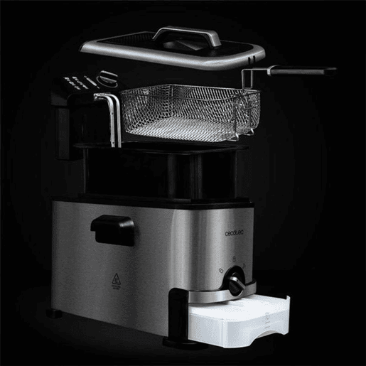 Fritadeira Cecotec CleanFry 3000 ProFilter 3 L 2000W Preto Inox 200W