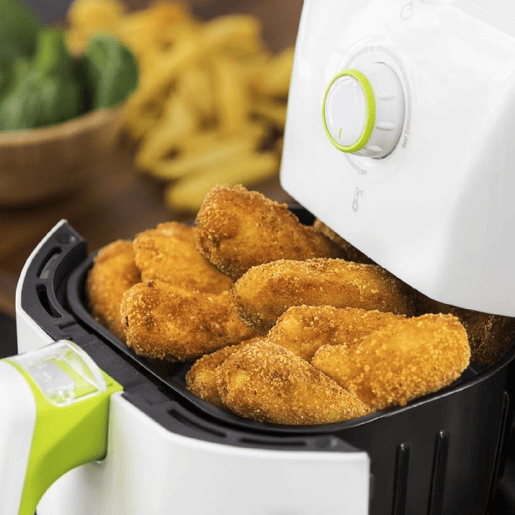 Fritadeira de ar quente sem óleo Cecotec 1,5L Cecofry Compact Rapid White. 900 W, Dietético, Capacidade para 400 gr, Temperatura 200ºC, Tempo Ajustável, Inclui Livro de Receitas