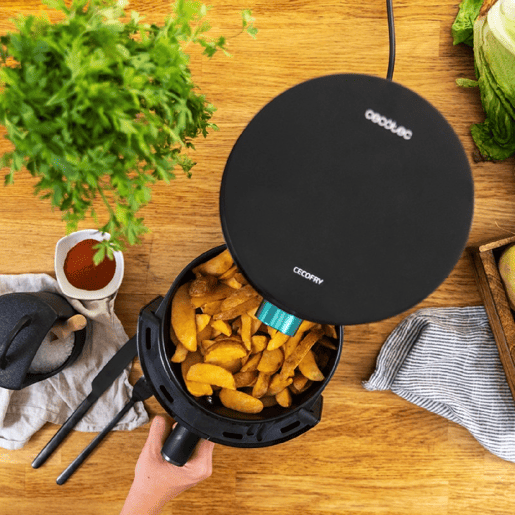 Fritadeira Sem Óleo Cecotec 2,5 L Ar Quente Cecofry Essential Rapid MoonTouch. 1200 W, Diet, Display Digital, Touch Control, Tempo Ajustável, 80ºC - 200 ºC