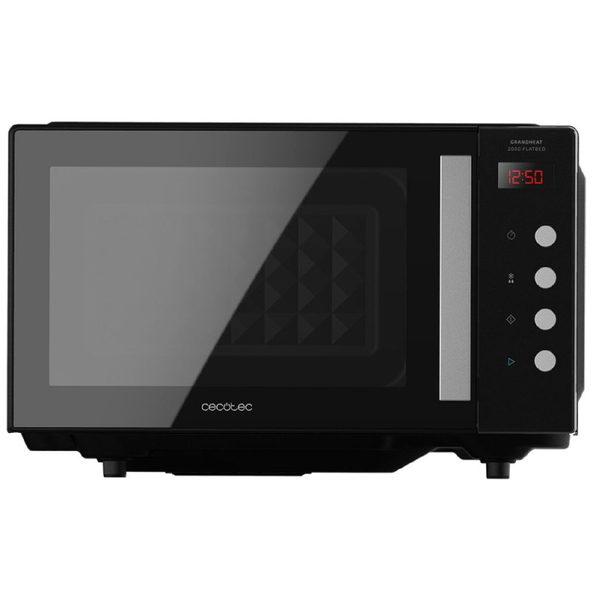 Cecotec Microondas sin plato GrandHeat 2000 Flatbed Black. Capacidad 20 litros, Potencia 700 W, Temporizador hasta 60 min