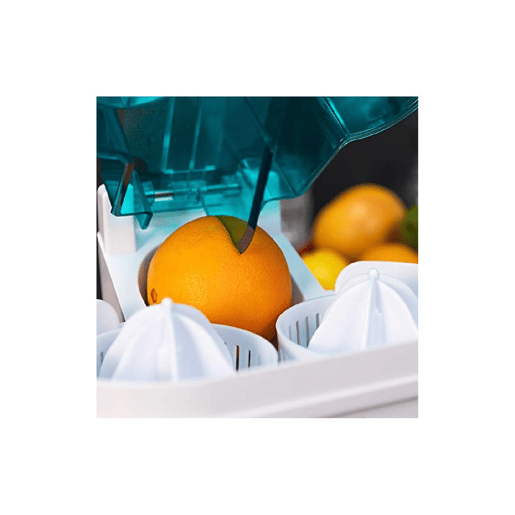 Cecotec Espremedor elétrico de 90 W, com cabeça dupla e cortador integrado para espremer e cortar duas metades de laranja de uma vez. Cecotec Espremedor elétrico de 90 W, com cabeça dupla e cortador integrado para espremer e cortar duas metades de laranja de uma vez.