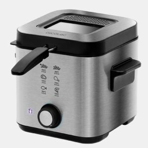 Cecotec Fritadeira de 1,5 litros de capacidade e 900 W com filtro para a limpeza do óleo.
