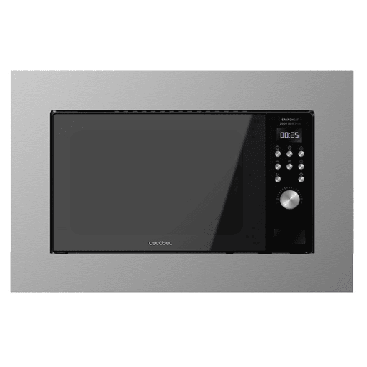 Cecotec Micro-ondas encastre digital de 20 litros de capacidade com grill, 700 W de potência e 9 funções pré-configuradas.