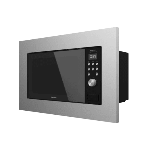 Cecotec Micro-ondas encastre digital de 20 litros de capacidade com grill, 700 W de potência e 9 funções pré-configuradas.