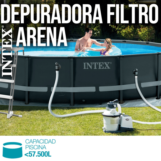 Purificador de areia INTEX krystal clear 10.500 litroshora 0,60 hp
