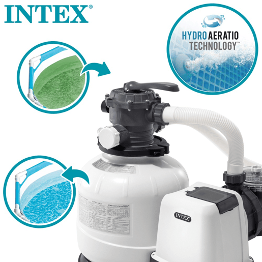 Purificador de areia INTEX krystal clear 10.500 litroshora 0,60 hp