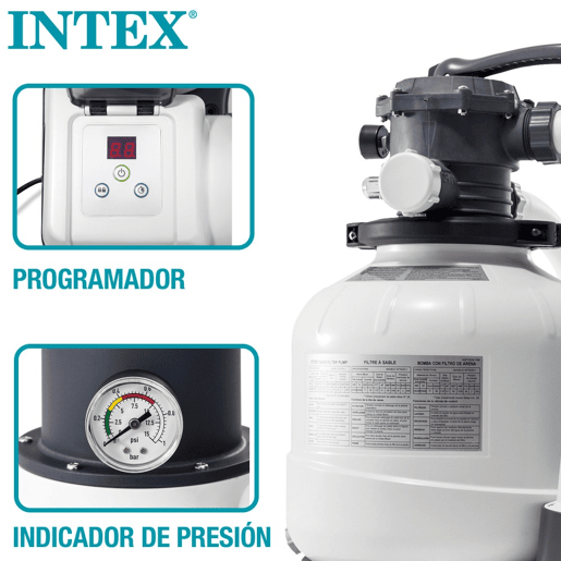 Purificador de areia INTEX krystal clear 10.500 litroshora 0,60 hp