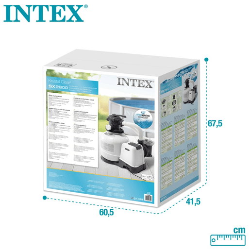 Purificador de areia INTEX krystal clear 10.500 litroshora 0,60 hp