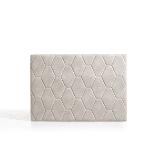 Cabeceira Agate para cama de 105 cm, tecido branco-creme, 115 x 115 x 8 cm. Matris