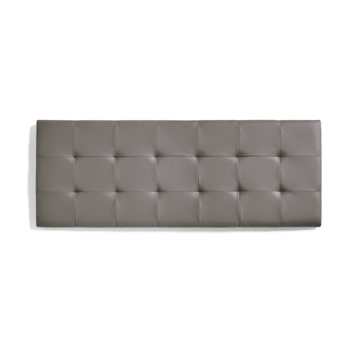 Cabeceira para cama 110, capitonê, xadrez, couro sintético, 112x57x5cm, cinza