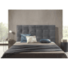CABECEIRA DE CAMA EM TECIDO CINZENTO IRIS 160x120 cm