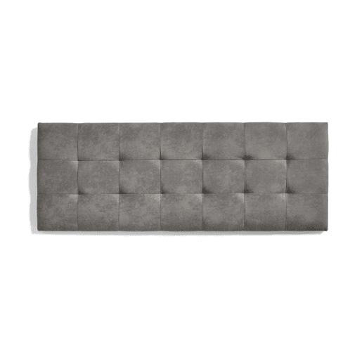 Cabeceira de cama de 90 cm com padrão xadrez capitonê, tecido resistente a manchas, 112 x 57 x 5 cm, cinza
