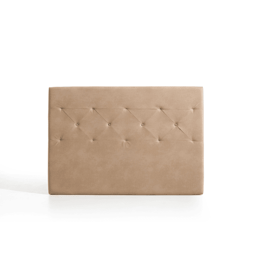 Cabeceira Sapphire para cama de 120cm em tecido Camel 154x115x8. Matris