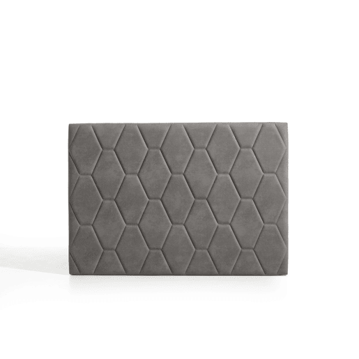 Cabeceira Agate para cama de 150cm em tecido cinza 154x115x8. Matris