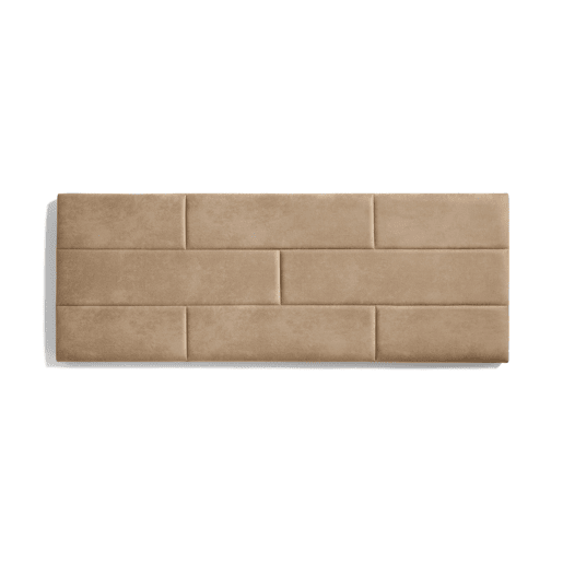 Cabeceira de parede de tijolos de 80 cm, tecido resistente a manchas, 112 x 57 x 5 cm, bege claro