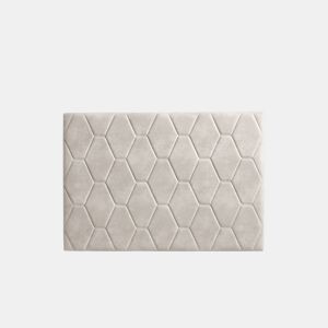 Cabeceira Agate para cama de 160cm, tecido branco-creme, 165x115x8cm. Matris