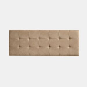 Cabeceira de cama de 140 cm com estampa xadrez, tecido resistente a manchas, 152 x 57 x 5 cm, bege claro