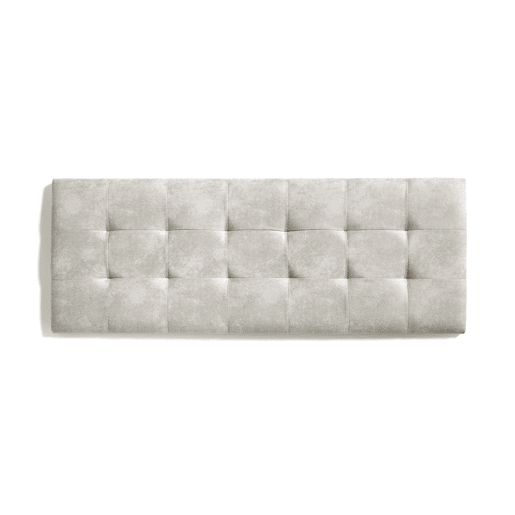 Cabeceira de cama de 160 cm com estampa xadrez, tecido resistente a manchas, 162 x 57 x 5 cm, branco-creme