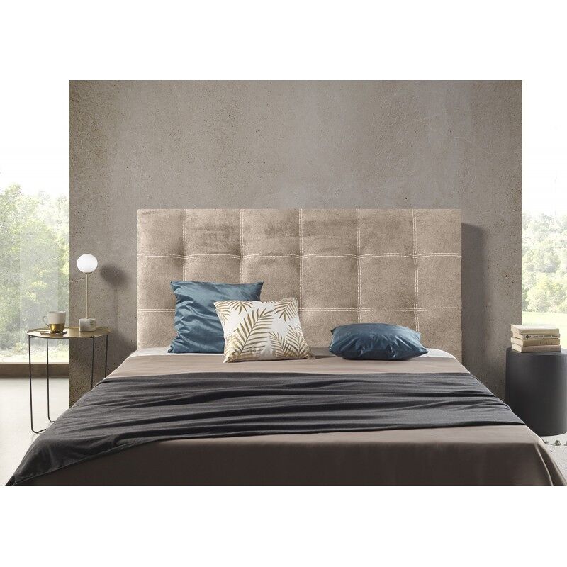 cabecero iris tela beige 145x120 cm