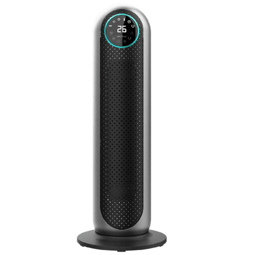 Cecotec Aquecedor cerâmico com 2200 W, comando à distância, ecrã LED, seleção de temperatura, 3 modos, oscilação, temporizador e triplo sistema de segurança.