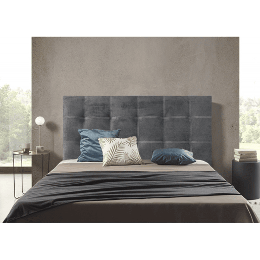CABECEIRA DE CAMA EM TECIDO CINZENTO IRIS 210x120 cm CABECEIRA DE CAMA EM TECIDO CINZENTO IRIS 210x120 cm