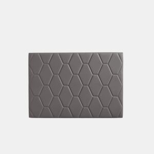 Cabeceira Agate para cama de 80cm em couro sintético cinza 115x115x8. Matris