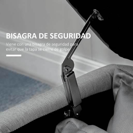 HOMCOM Banco de Armazenamento Estofado em Linho com Tampa Abatível e Pés de Aço para Dormitório Sala de Estar Entrada Carga Máxima 150kg 101x38,5x44,5 cm Cinza