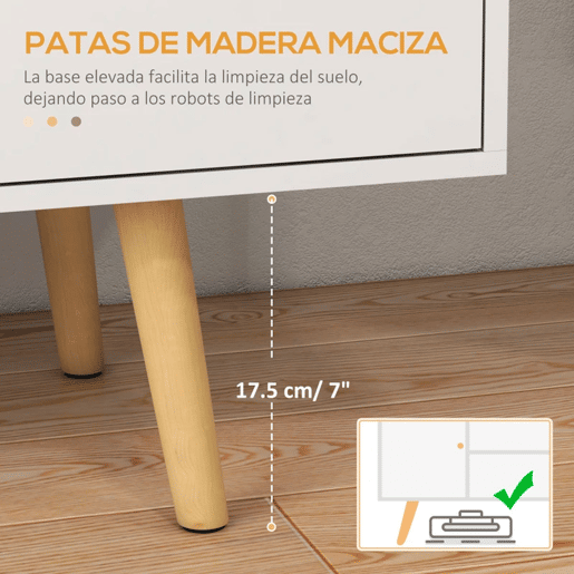 HOMCOM Móvel de TV de Sala de Estar Móvel para Televisores de até 55 Polegadas com 2 Portas 2 Prateleiras de Armazenamento para Escritório Dormitório 120x34x50cm Branco