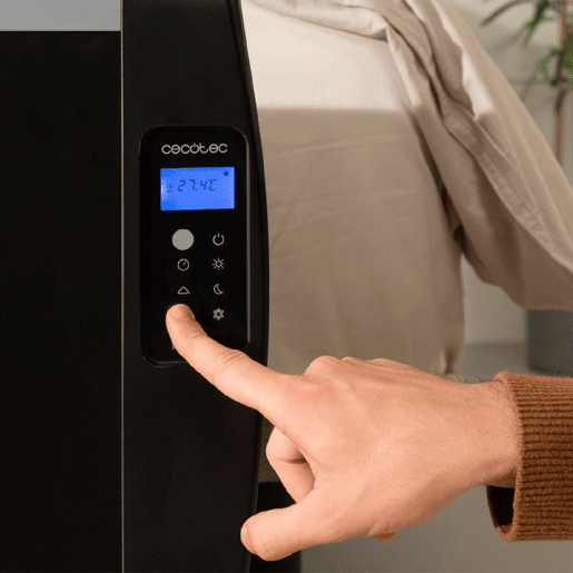 Cecotec Emissor térmico com 6 elementos e 900 W, ecrã LCD, controlo remoto, temporizador programável, seleção de temperatura, cobertura de 10 m² e máxima segurança. Cecotec Emissor térmico com 6 elementos e 900 W, ecrã LCD, controlo remoto, temporizador programável, seleção de temperatura, cobertura de 10 m² e máxima segurança.