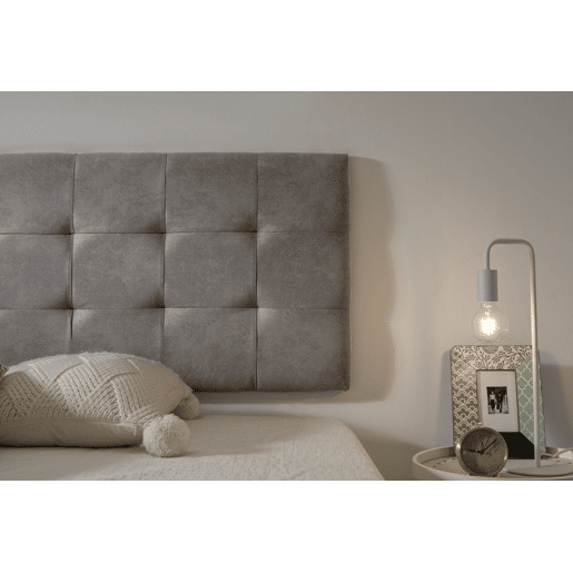 Cabeceira de cama de 160 cm com estampa xadrez, tecido resistente a manchas, 162 x 57 x 5 cm, cinza