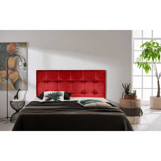 CABECEIRA DE COURO SINTÉTICO IRIS VERMELHO 90