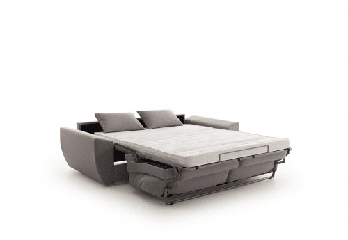 Sofá-cama italiano Monaco, 3 lugares, 200x96cm, tecido resistente a manchas, cinza