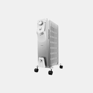 Cecotec Radiador a óleo de 7 módulos de 1500 W e tecnologia 360º com 3 níveis de potência, 18 m² de cobertura, recolhe-cabos, controlo simples, alça, rodas e duplo sistema de segurança.
