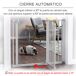 Barrera Seguridad Mascota Metal, Plástico PawHut Barrera Seguridad Mascota Metal, Plástico PawHut Blanco
