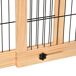 Barrera de Seguridad Madera de Pino y Acero PawHut Barrera de Seguridad Madera de Pino y Acero PawHut Natural