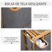 Cesto para Ropa Bambú, Lino HOMCOM Cesto para Ropa Bambú, Lino HOMCOM Multicolor