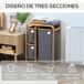 Cesto para Ropa Bambú, Lino HOMCOM Cesto para Ropa Bambú, Lino HOMCOM Multicolor