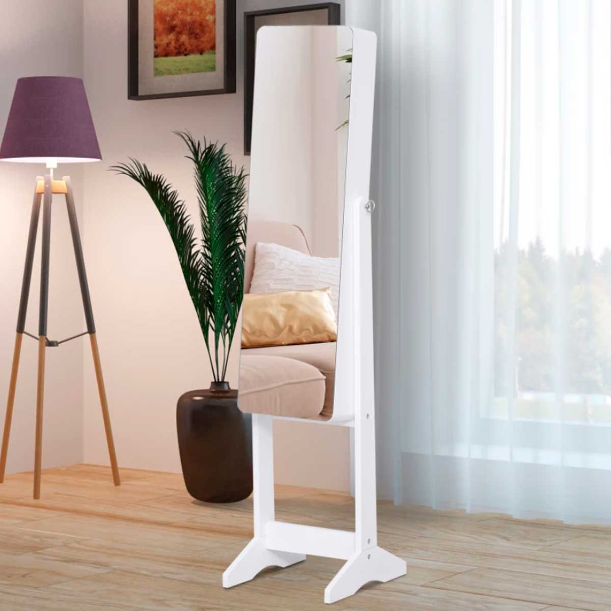 Joyero Pie con Espejo MDF HOMCOM, hogar - decoración hogareña