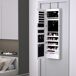 Espejo Joyero Colgante MDF, espejo de cristal HOMCOM Espejo Joyero Colgante MDF, espejo de cristal HOMCOM Blanco