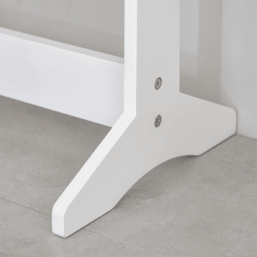 HOMCOM Espelho Joalheiro de Pé Armário de Jóias com 16 Luzes LED e Ângulo Ajustável Organizador de Jóias com Prateleiras Ranhuras para Anéis 36x30x136 cm Branco.