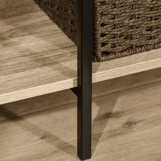 HOMCOM Suporte para Cabides Cabideiro de Madeira com 4 Prateleiras de Arrumação e Barra de Pendurar Carga Máxima 30kg para Dormitório Entrada 100x46x170,5cm Madeira e Preto
