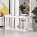 Barrera Seguridad Perro Madera de Pino PawHut Barrera Seguridad Perro Madera de Pino PawHut Blanco