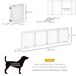 Barrera Seguridad Perro Madera de Pino PawHut Barrera Seguridad Perro Madera de Pino PawHut Blanco