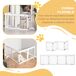 Barrera Seguridad Perro Madera de Pino PawHut Barrera Seguridad Perro Madera de Pino PawHut Blanco