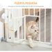 Barrera Seguridad Perro Acero y Plástico PawHut Barrera Seguridad Perro Acero y Plástico PawHut Blanco