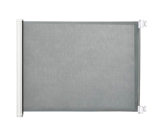 Pawhut barrera para perros retráctil puerta para perros extensible barrera de seguridad para mascotas con ancho ajustable 5,5-115 cm función enrollado